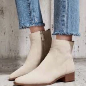 Cole Haan Cream Ankle Boots Leather Booties